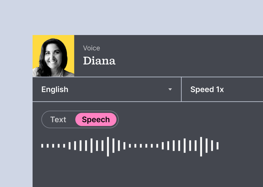Nutze mit unserer Speech-to-Speech-Funktion deine eigene Stimme als Vorgabe.