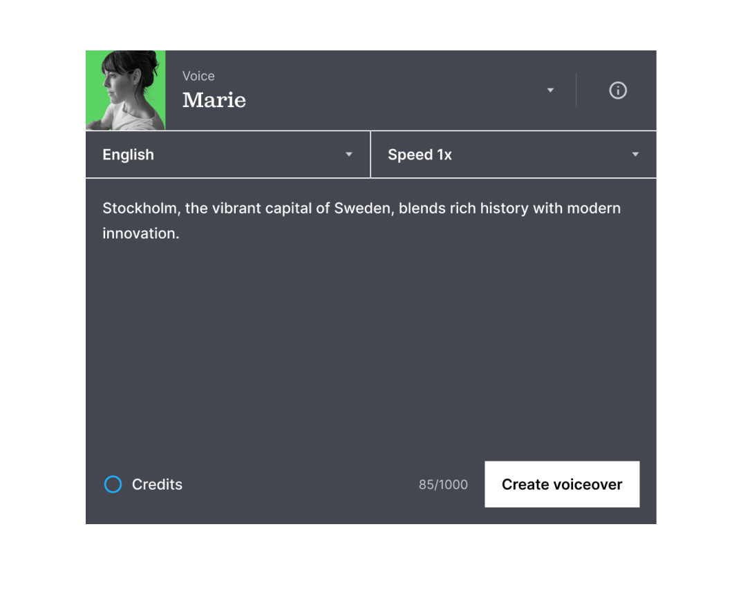 Epidemic Sound voices feature